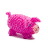 Little puppet, knitted pig