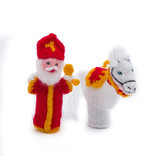 Finger puppets St. Nic, Black Peter and horse