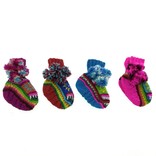 Baby slippers acrylic, colourful