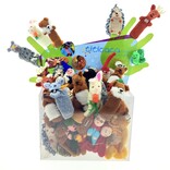 Vingerpoppen bos-dieren, assorti