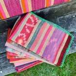 Handwoven rug, harmonious and colourful, 100% sheep's wool