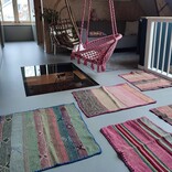 Handwoven rug, harmonious and colourful, 100% sheep's wool