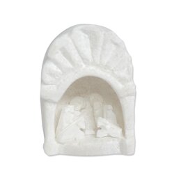 Nativity scene in soapstone arch