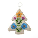 Kerstboom decoratie multicolour, assorti, 100% schapenwol