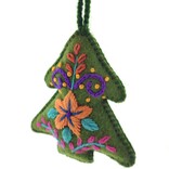 Kerstboom decoratie multicolour, assorti, 100% schapenwol