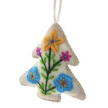 Kerstboom decoratie multicolour, assorti, 100% schapenwol