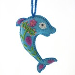 Dolphin decoration, 100% sheep's wool
