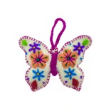Vlinder decoratie multicolour, assorti, 100% schapenwol