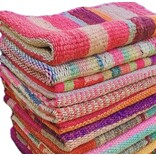 Handwoven rug, harmonious and colourful, 100% sheep's wool