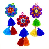 Bloem decoratie, acryl, assorti