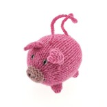 Hand knitted pig, 100% sheep's wool