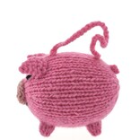 Hand knitted pig, 100% sheep's wool