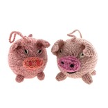 Hand knitted pig, 100% sheep's wool