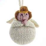 Hand knitted angel, large, 100% sheep's wool