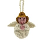 Hand knitted angel, small, 100% sheep's wool