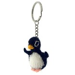 Sleutelhanger met gebreide pinguïn