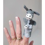 Finger puppet, donkey with young