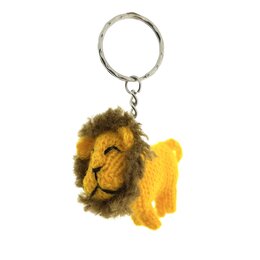 Sleutelhanger met gebreid leeuwtje