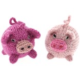 Hand knitted pig, 100% sheep's wool