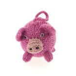 Hand knitted pig, 100% sheep's wool