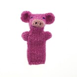 Finger puppet pig, 100% sheep's wool