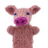 Finger puppet pig, 100% sheep's wool