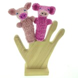 Finger puppet pig, 100% sheep's wool
