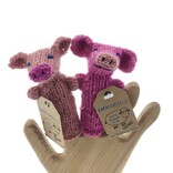 Finger puppet pig, 100% sheep's wool