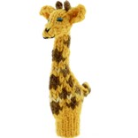 Finger puppet giraffe, 100% sheep's wool