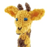 Finger puppet giraffe, 100% sheep's wool