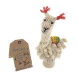 Finger puppet llama, 100% sheep's wool