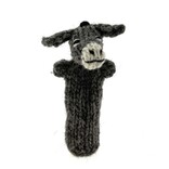 Finger puppet donkey, 100% sheep's wool