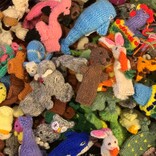 Finger puppets mixed, 100% sheep's wool, ECCN: EAR99