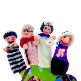 Vingerpoppen mensfiguren, assorti