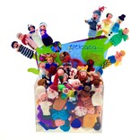 Finger puppets, human characters only