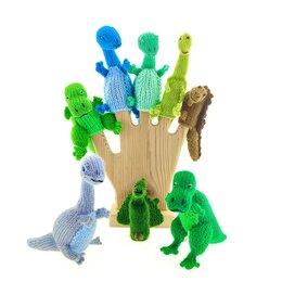 Vingerpoppen dinosaurus dieren, assorti
