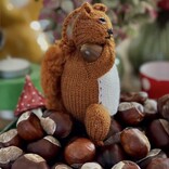 Hand knitted squirrel