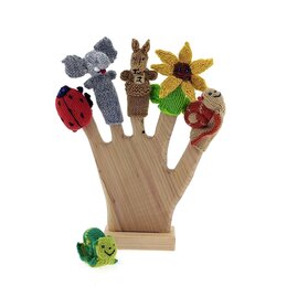 Vingerpoppen alpaca, assorti