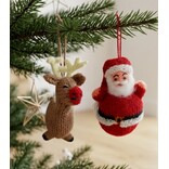Hand knitted reindeer