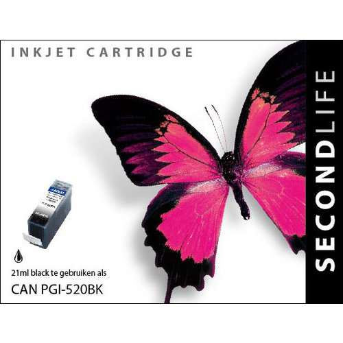 SecondLife Inkjets Canon PGI 520 Black 21