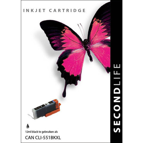 SecondLife Inkjets Canon CLI 551 Black XL 12