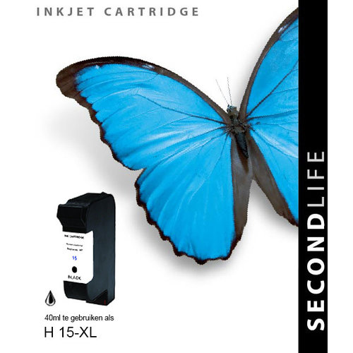 SecondLife Inkjets HP 15 XL Black 40