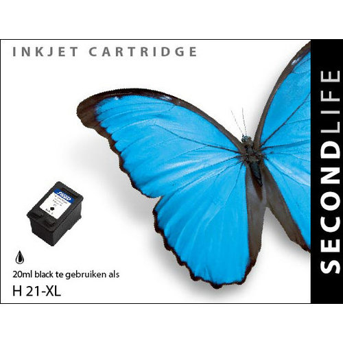 SecondLife Inkjets HP 21 XL Black 20