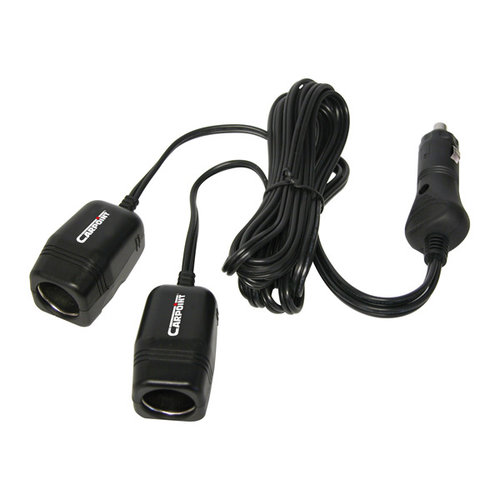 Carpoint 2-weg aanstekerdoos 12V 8A + 2m kabel