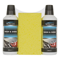 Protecton Wash & shine set 2x 500ml met spons