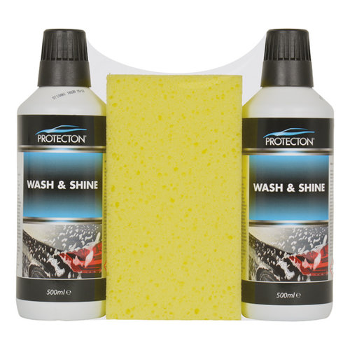 Protecton Protecton Wash & shine set 2x 500ml met spons