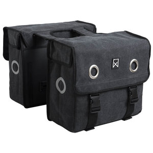 Willex Canvas Dubbele Tas 30L Zwart 30L Willex Canvas Dubbele Tas 30L Zwart 30L