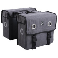 Canvas Dubbele Tas 30L Grijs 30L