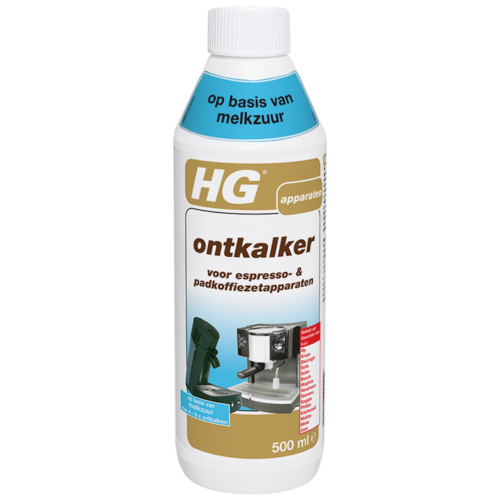 HG HG ontkalker voor espresso- & padkoffiezetapparaten op basis van melkzuur HG HG ontkalker voor espresso- & padkoffiezetapparaten op basis van melkzuur