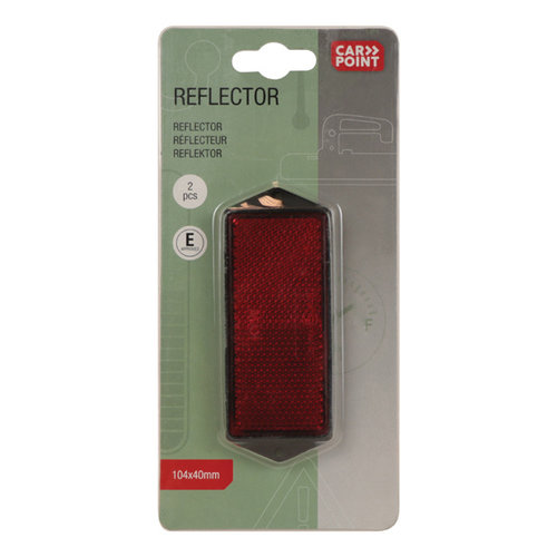 Carpoint Reflector Rood 104x40mm 2 stuks